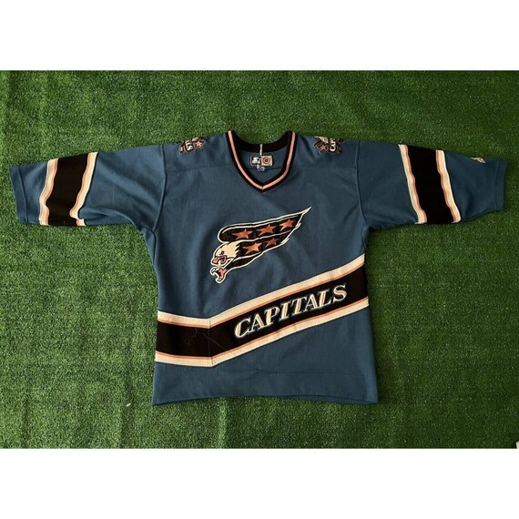 Starter Washington Capitals Screaming Eagle Blue NHL Hockey Jersey Sz XL