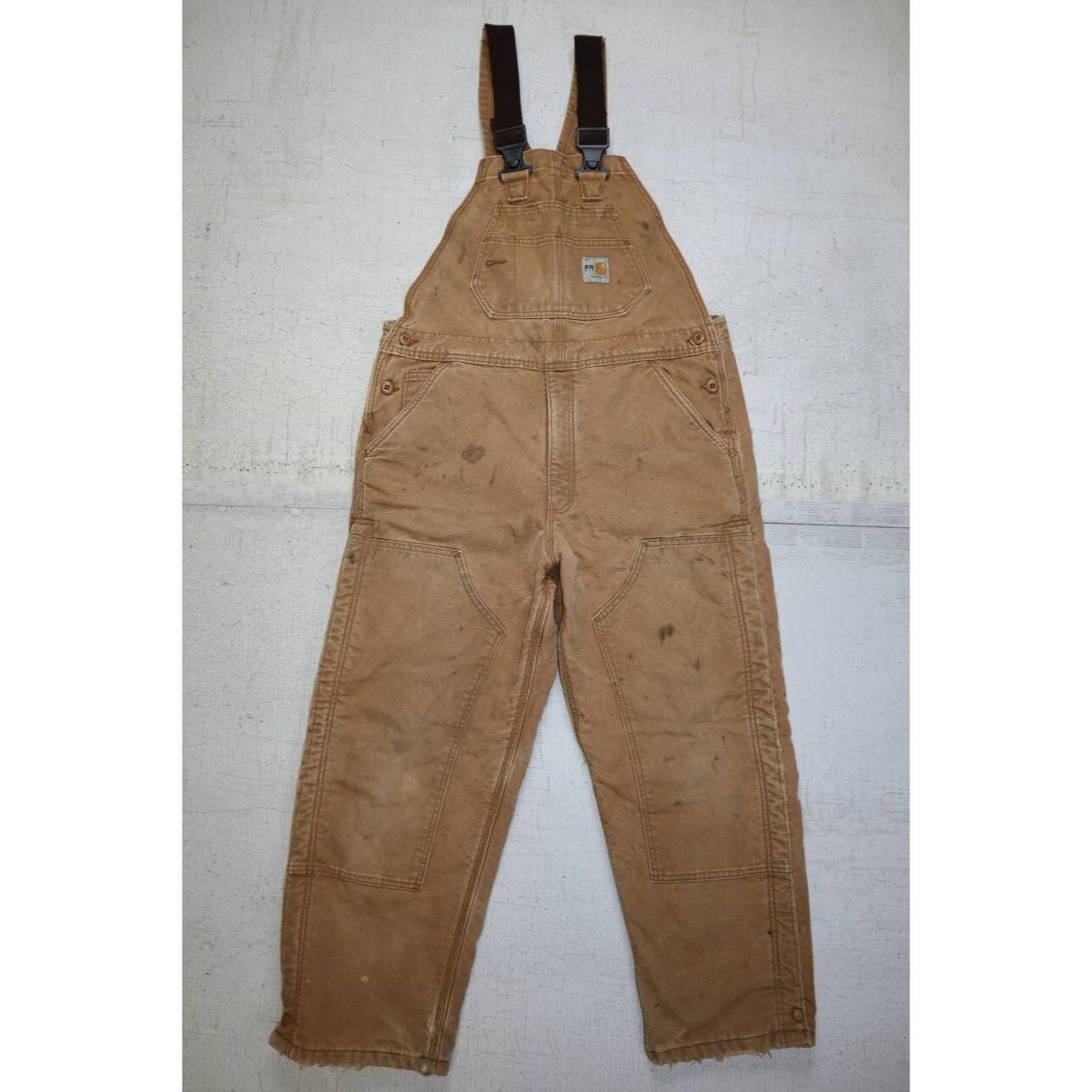 【USA-vintage】carhartt cover-all 80s 90s Carhartt VTG 80s 90s Insulated Bibs Overalls Black Union