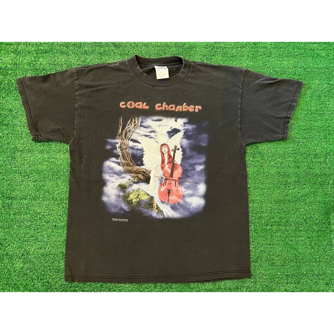 Vintage 90s Coal Chamber T-Shirt Chamber Music Tour Band Tee XL 1999 Tultex  tag