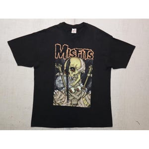 Vintage 90s Misfits Pushead T Shirt Here Comes The Dead Vampire Size XL 1997