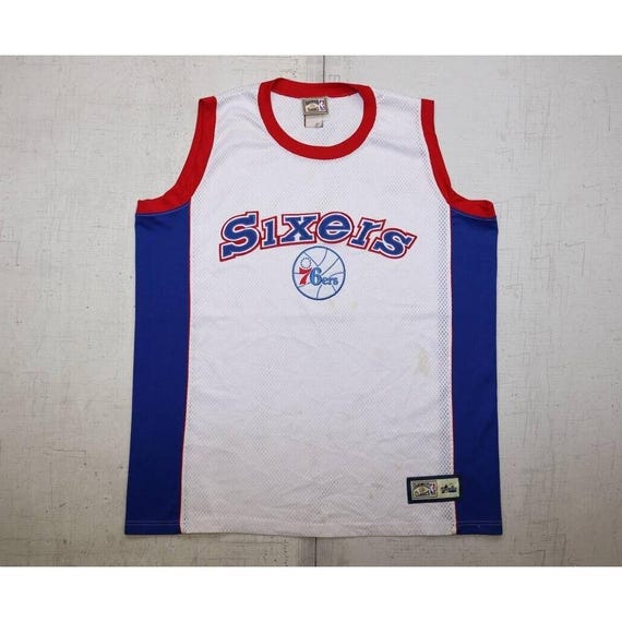 Majestic - HARDWOOD CLASSICS★76ers★旧ロゴ★NBAジャージ★XL Vintage Philadelphia 76ers Sixers NBA Majestic Hardwood