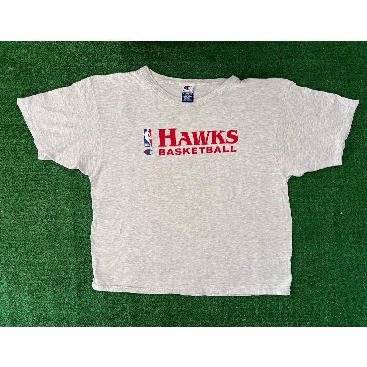 CustomCat Atlanta Hawks 1970's Vintage NBA T-Shirt Ash / 2XL