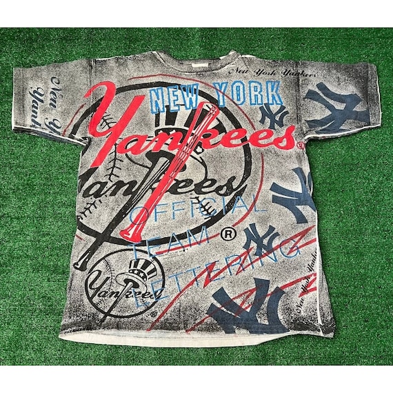 Vintage 80s 90s New York Yankees MLB Baseball T Shirt Trench Sports  American USA