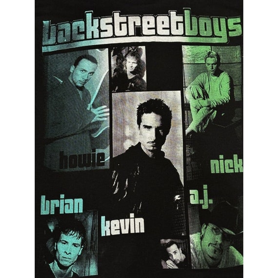 Vintage 90s Backstreet Boys Rap Tee All Over Prin… - image 4