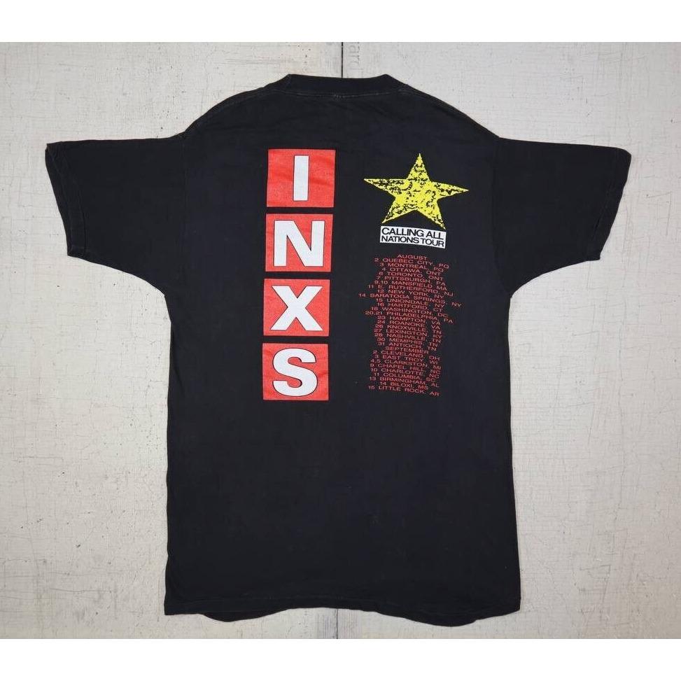 おすすめプライズ｜株式会社タイトー Nations All Calling INXS 80s Vintage Tour Size Shirt T Band ミュージシャン