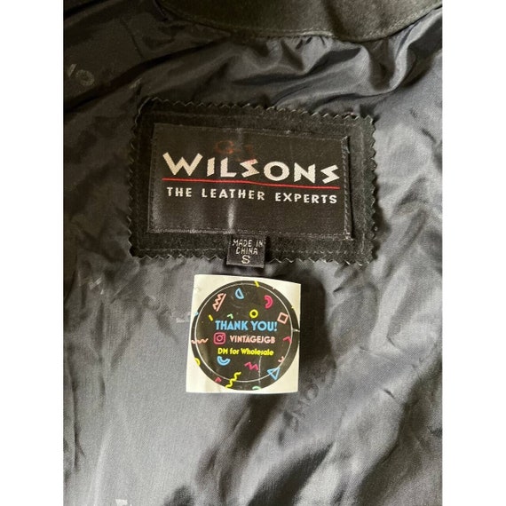 VTG 80s Wilsons Motorcycle Leather Jacket Fringe … - image 8