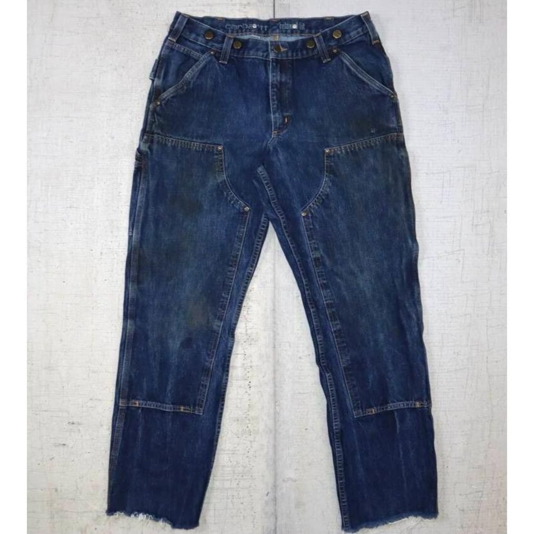 Vintage Double Knee Carhartt Jeans Denim Wash Relaxed Fit