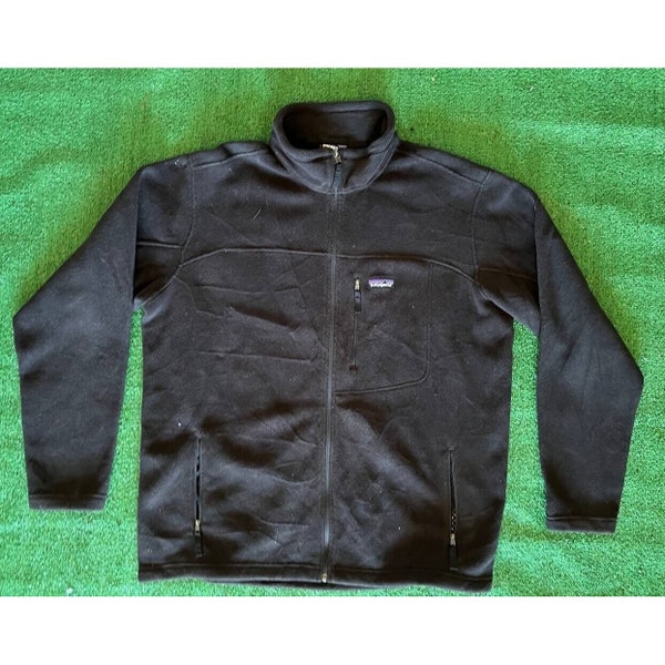 Vintage Patagonia Synchilla Jacket Black Size XL Full Zip Fleece