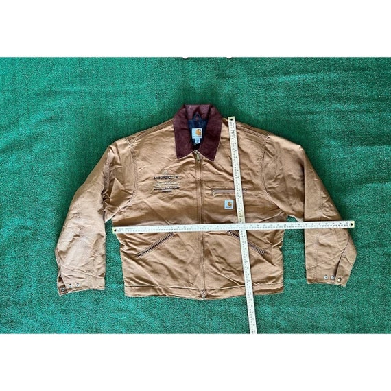 Vintage 90s Carhartt Detroit Jacket Duck Blanket … - image 5