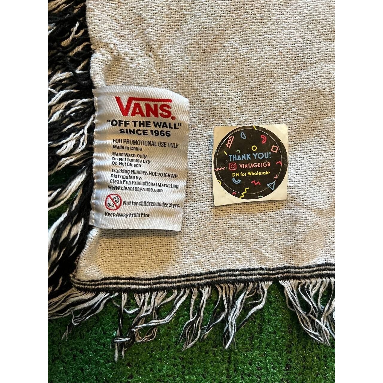 Vans 50 Years off the Wall Throw Blanket 52 X 62 Black White Tapestry Etsy