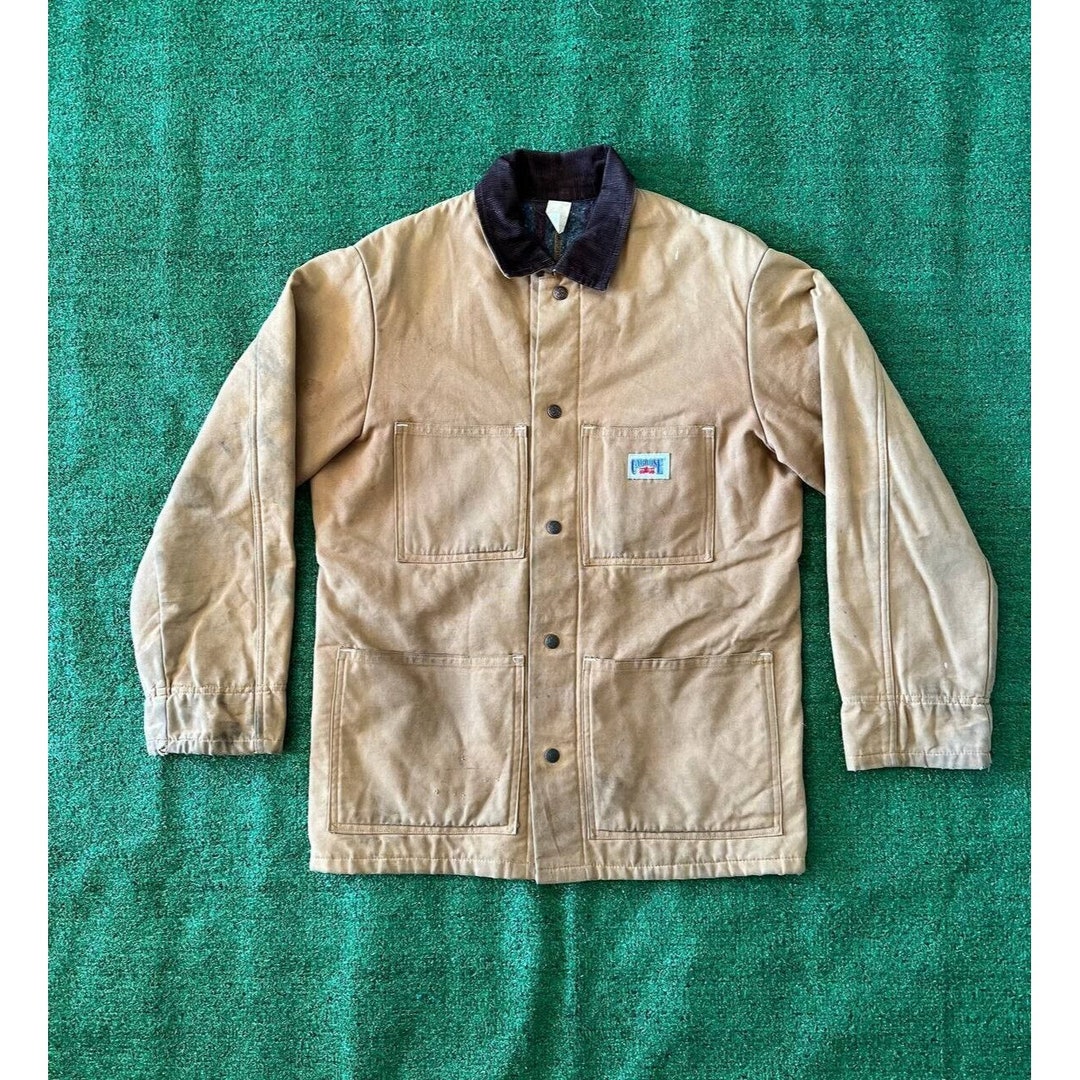 Vintage Caboose Chore Coat Barn Mens Workwear USA XL Etsy