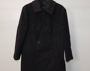 40s　NAVAL CLOTHING FACTORY PEA COAT BLK Vintage 1940's Naval Clothing Factory Pea Coat | Size XS