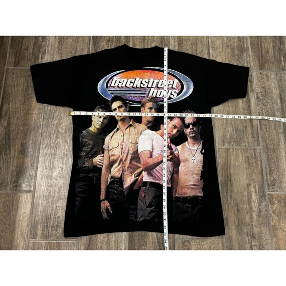 Vintage 90s Backstreet Boys Rap Tee All Over Prin… - image 2