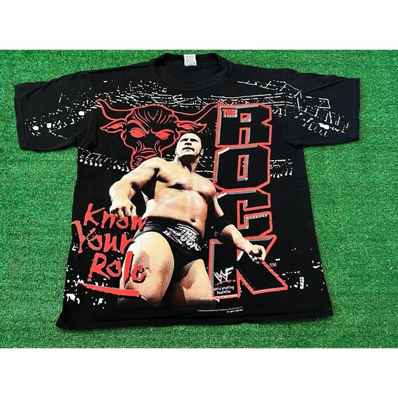 the rock wwf vintage shirts