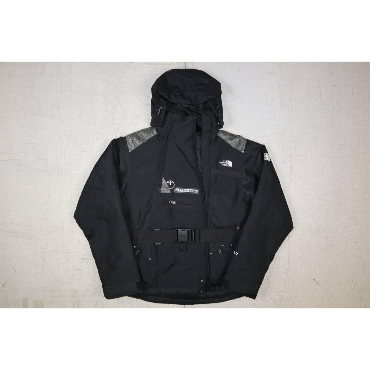 The North Face Steep Tech 550 Down Ski Jacket Women L Black Belt