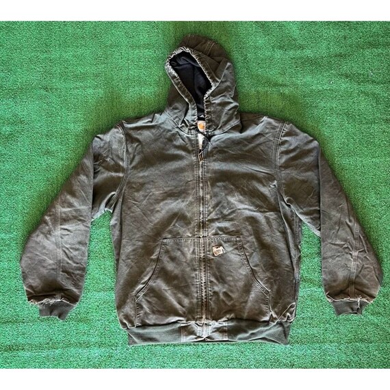 Vintage Carhartt J25 Mos Moss Thermal Lined Duck Hooded Vintage Carhartt J25 Mos Moss Thermal Lined Duck Hooded