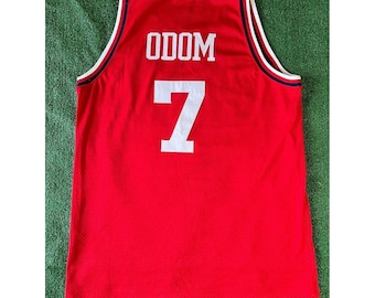 Vintage Nike Lamar Odom #7 LA Clippers Red 38 Jersey Sz XL +2