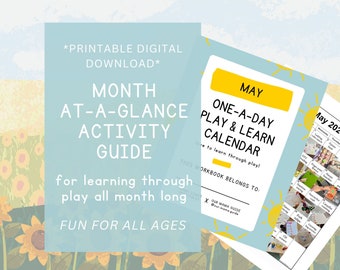Printable Spring Activity Guide | May Activities | Mother's Day Activities | Spring Arts & Crafts | Cinco De Mayo Activities | PC524