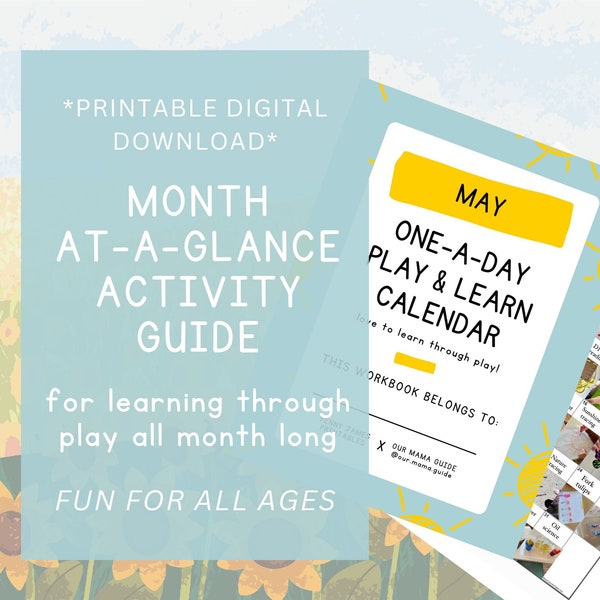 Printable Spring Activity Guide | May Activities | Mother's Day Activities | Spring Arts & Crafts | Cinco De Mayo Activities | PC524