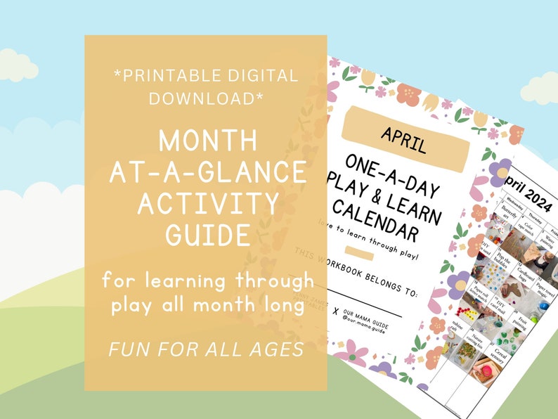 Guía de actividades de primavera imprimible / Actividades de abril / Actividades del Día de la Tierra / Artes y manualidades de primavera / Páginas de aprendizaje / PC424 imagen 1