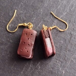 Ice Cream Sandwich Earrings | Food Earrings | Clay Food