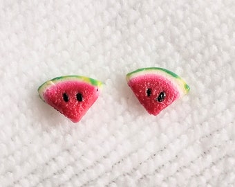 Watermelon Earrings | Food Earrings | Clay Food