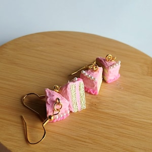 Cake Earrings | Food Earrings | Mini Food | Birthday Cake Earrings | Birthday Gift Jewelry | Clay Earrings | Handmade Gift for Her