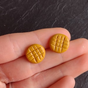 Peanut Butter Cookie Earrings Clay Food Earrings Handmade Gift for Her | Baker Gift | Fun Earrings | Birthday Gift Jewelry Handmade