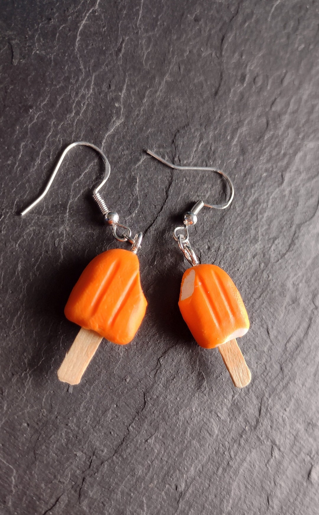 Orange - Quirklets Handpainted Clay Cookie Stud Earrings 46 main image 1