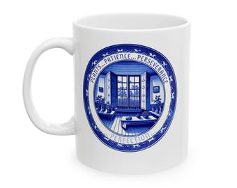 Delftware Plant Mug | Blue White Greenhouse Cup | Plant Lover Gift