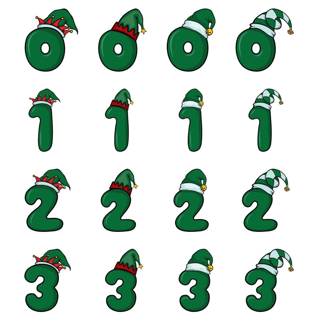 Grinch Svg Christmas Svg Numbers Svg Green Grinch Style Etsy