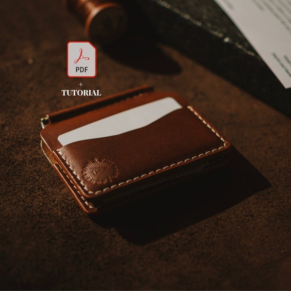 Leather Wallet Pattern - Leather DIY - Timber Money clip template - PDF Download - Wallet Template - Leathercraft Pattern - Beginners DIY