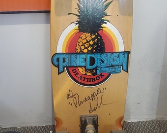 Deathbox Pine Design Doug Pineapple Saladino SIGNED Skateboard Deck G&S