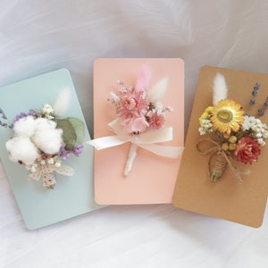 Carte fleurs séchées