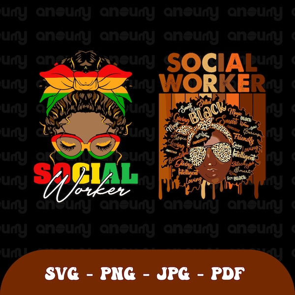 Social Work Month Digital PNG SVG Black History Social Work Black History Month, Black Queen, Black Womens Png, Black Womens SVG,