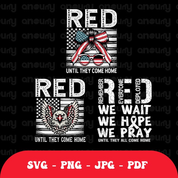 Remember Everyone Deployed Svg, Red Friday, American Flag, Military Svg, Flag Cut File, 4th Of July Svg, Silhouette, Digital Download, Png