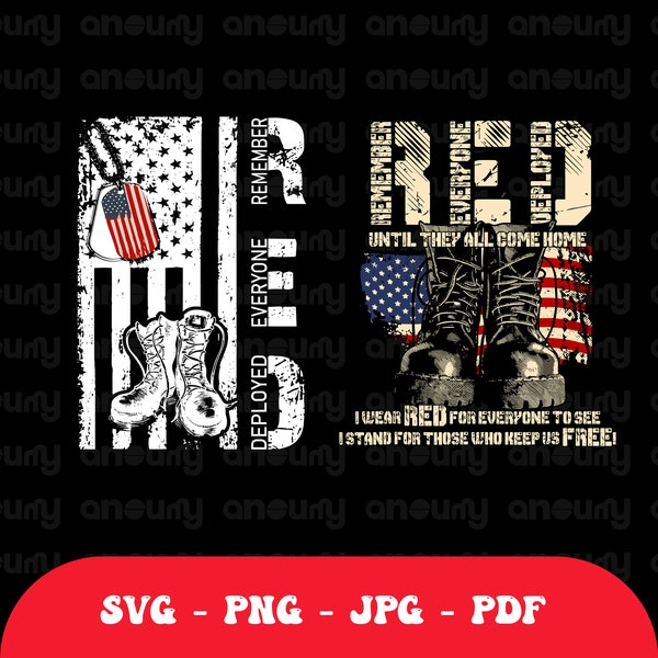 Remember Everyone Deployed Svg, Red Friday, American Flag, Military Svg, Flag Cut File, 4th Of July Svg, Silhouette shirt