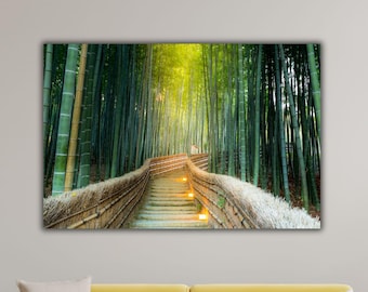 Bamboo Forest Canvas Print Japan Landscape Wall Art, Nature Photography, Bamboo Trees Wall Decor, Landscape Canvas, Bamboo Forest Home Decor