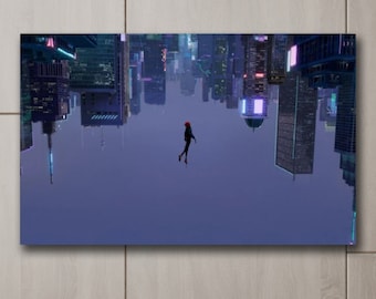 Spider-Man Into the Spider-Verse Canvas Print, Spider-Man Wall Art, Spider-Man Wall Decor, Spider-Verse Canvas Print, SpiderMan Movie Poster