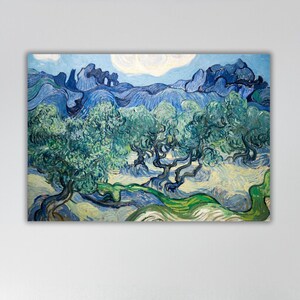 The Olive Trees by Van Gogh Wall Art, Vincent Van Gogh Canvas Print, Van Gogh Exhibition Print, Reproduction Home Decor, Canvas Wall Prints