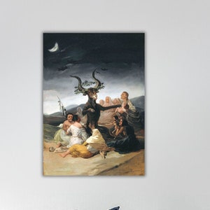 Witches&#39; Sabbath Canvas Print, Francisco De Goya Wall Art, The Sabbath of Witches CanvasWall Decor, Witches Sabbath Canvas Art, Giclee Print