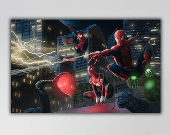 Spiderman Canvas Wall Art, Spider-Man POSTER, Spider Avengers Print, Spider-Man Wall Decor, Spider-Man Canvas Print, SpiderMan Movie Poster