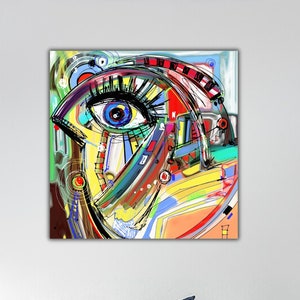 Eye Canvas Wall Art, Eye Abstract Canvas Print, Colorful Eye Canvas Wall Decor, Contemporary Art, Eye Canvas, Eye Art, Eye Graffiti Wall Art