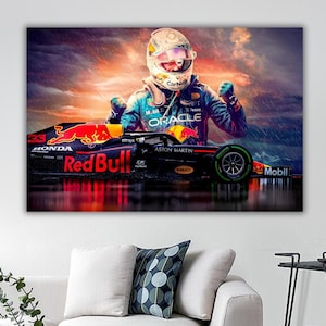 Max Verstappen Wall Art, F1 Redbull Racing Car Canvas Print, Redbull Verstappen Canvas Print, Honda F1 Wall Decor, Formula One Canvas Print