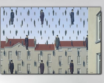Golconda by Rene Magritte, Golconda Wall Art, Rene Magritte Canvas Print, Rene Magritte Wall Decor, Rene Magritte Wall Art, Magritte Poster