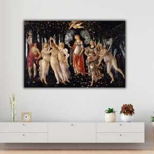 The Primavera Wall Art, The Primavera by Sandro Botticelli Canvas Print, Botticelli Print Wall Art, Vintage Print Art, Antique Style Print