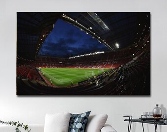 Old Trafford Canvas Wall Art, Old Trafford Wall Decor, MU stadium Wall Art, England Premier League Stadium Wall Decor, Old Trafford Poster