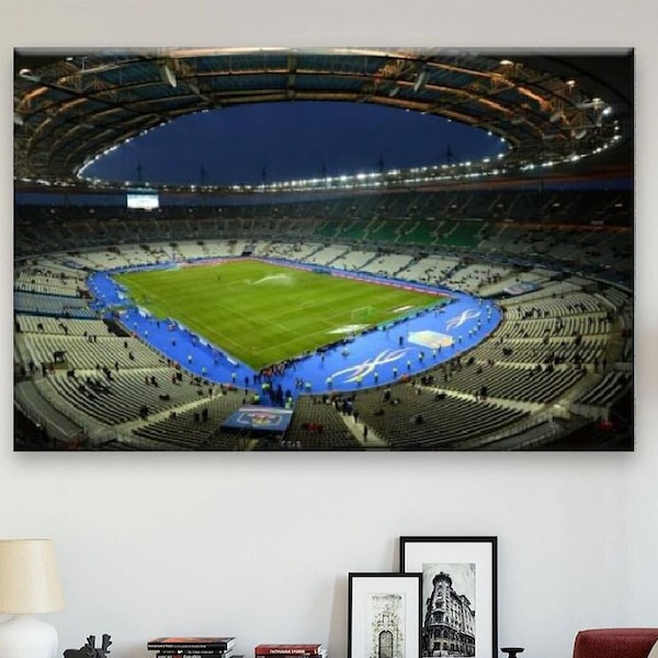 Stade De France Canvas Wall Art, Stade De France Wall Decor, Football Stadium Canvas, Sport Home Decor, Football Fan Poster