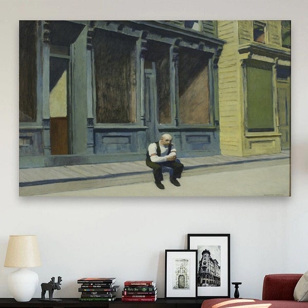 Sunday (1927) by Edward Hopper, Sunday 1927 Canvas Print, Edward Hopper Wall Art, Modern Wall Decor, Expressionism Art