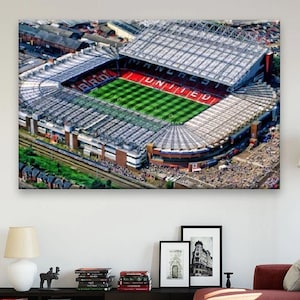 Old Trafford Canvas Wall Art, England Premier League Stadium Wall Decor, Old Trafford Wall Decor, MU stadium Wall Art, Old Trafford Poster
